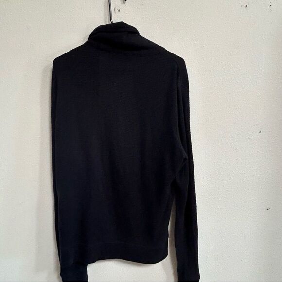 Ralph Lauren Black Knit Cotton Men's Cardigan Size Medium - Picture 4 of 6